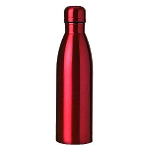 GARRAFA 650ML LISA ALUMINIO VERMELHA