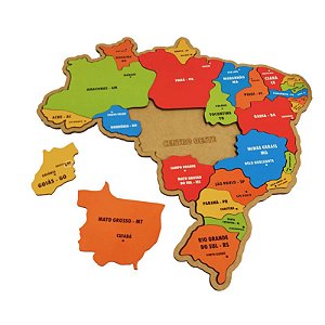 QUEBRA CABEÇA MAPA ESTADOS E CAPITAIS - EDUCATIVO