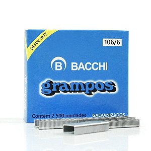 GRAMPO 106/6  GALVANIZADO C/2500 UNID 021816 BACCHI