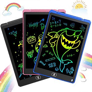 Tablet Infantil LCD Lousa Magica Escrita Colorida Para Desenho e Estudo - 12 Polegadas