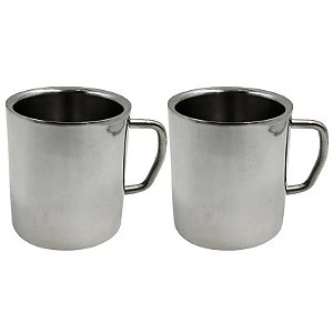 JOGO DE CANECA 2PCS INOX