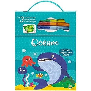 LIVRO KIT MAGICO PARA COLORIR OCEANO