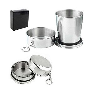 Copo Dobrável de Inox 250ml Golden Rio
