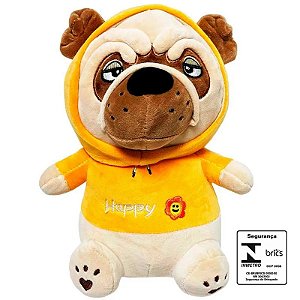 BICHO DE PELUCIA CACHORRO PUG 30CM