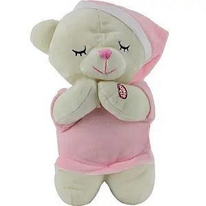 BICHO DE PELUCIA URSO QUE REZA 28CM