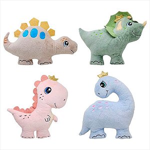 Almofada Dinossauro de Pelúcia 33cm em Poliéster sortido
