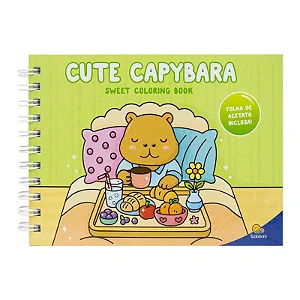 LIVRO DE COLORIR SWEET COLORING BOOK CUTE CAPYBARA
