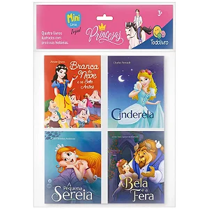 MINILIVROS PACK COM 4 LIVROS DAS PRINCESAS