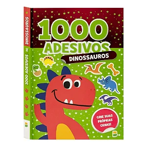 LIVRO COM 1000 ADESIVOS INCRIVEIS DINOSSAUROS