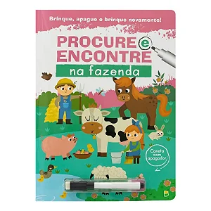 LIVRO PROCURE E ENCONTRE  APAGUE E BRINQUE FAZENDA