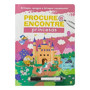 LIVRO PROCURE E ENCONTRE APAGUE E BRINQUE PRINCESA