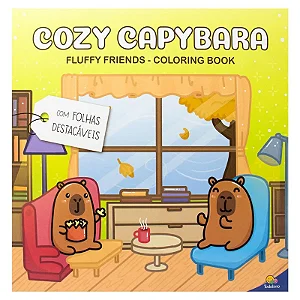 LIVRO DE COLORIR FLUFFY FRIENDS COZY CAPYBARA