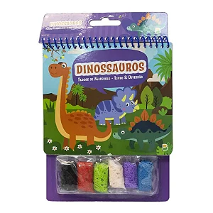 LIVRO E DIVERSAO DINOSSAUROS FLOCOS DE MASSINHA