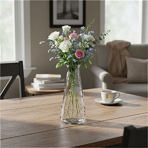 Vaso Decorativo 18,5cm em Vidro Cascavel