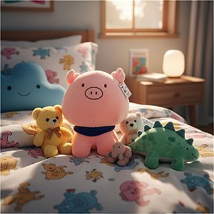 Bichinhos de Pelúcia 22cm em Poliéster Fizzy