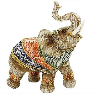 Elefante Decorativo 12x13cm em Resina Youbai