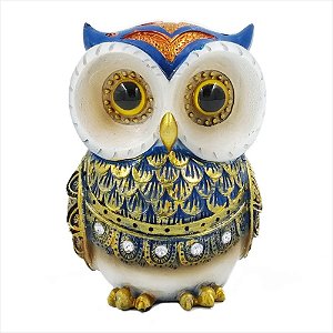 Coruja decorativa 9X7,5CM em resina