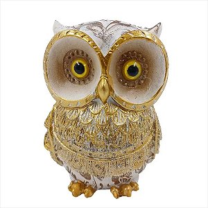 Coruja Decorativa 9x6,5cm em Resina