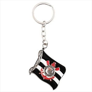 Chaveiro Bandeira Corinthians11cm em Metal Oficial