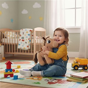 Cavalo de Pelúcia 30cm em Poliéster Fizzy