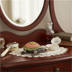 Tartaruga Decorativa 14cm em Resina Youbai