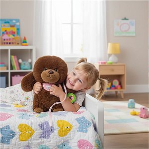 CACHORRO 25CM PELUCIA COM GUIA