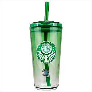 Copo Com Canudo Palmeiras 750ml em Vidro  Oficial