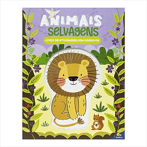 LIVRO DIVERSAO E ADESIVOS ANIMAIS SELVAGENS