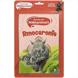 LIVRO MUNDO DOS MINIANIMAIS  LEIA & BRINQUE RINOCERONTE