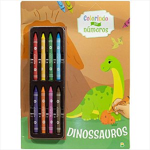 LIVRO COLORINDO POR NUMEROS DINOSSAURO