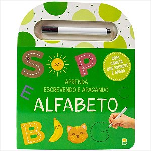 LIVRO APRENDA ESCREVENDO E APAGANDO ALFABETO