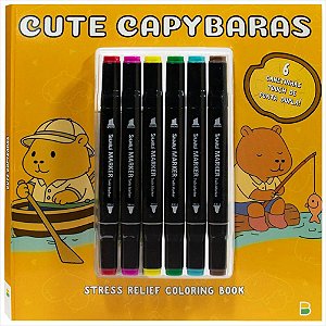 LIVRO COMFY COLORING CUTE CAPYBARAS