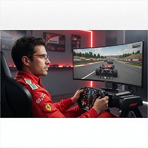 Armação Ray Ban Ferrari  RB8416M F041 54-18 vermelho e preto