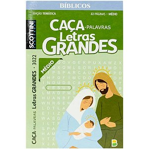 CAÇA PALAVRAS SCOTTINI LETRAS GRANDES BIBLICO N3022 32P(M)