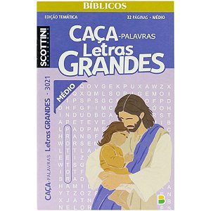CAÇA PALAVRAS SCOTTINI LETRAS GRANDES BIBLICO N3021 32P(M)