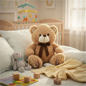 URSO PELUCIA COM LAÇO  41CM