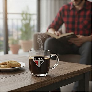 Caneca São Paulo FC 300ml em Vidro ALLMIX Oficial