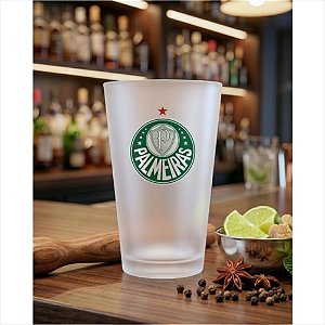 Copo de Vidro Caipirinha Fosco Palmeiras 450ml Oficial