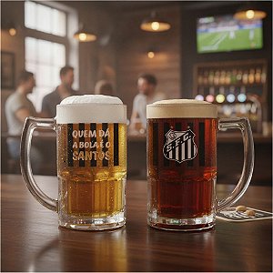 Caneca de Cerveja Bristol Santos FC 340ML Produto Oficial