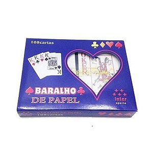 Jogo de Baralho com 2 Jogos de 54 Cartas Cada 5,7x8,7cm - Moment