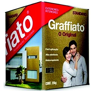 Textura Graffiato 25Kg Branco Natural Riscado Standard