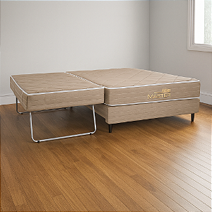 Cama Box Herval- Suite master  096X203X50 molas bonnel com auxiliar