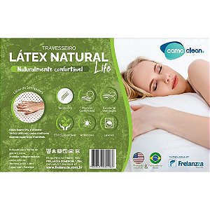 TRAVESSEIRO 100% LÁTEX NATURAL LIFE - CAMA CLEAN