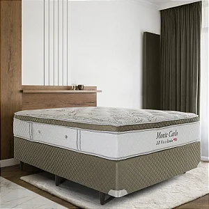 Conjunto: box + colchão Herval Monte Carlo HR visco bamboo - casal 138X188