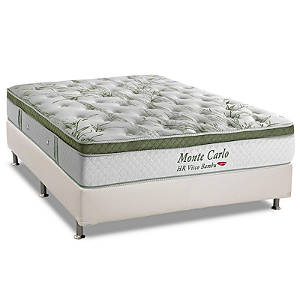 Conjunto: box + colchão Herval Monte Carlo HR visco bamboo - casal 138X188