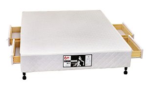 CAMA BOX - COM GAVETA - CASTOR - CASAL 138X188X40