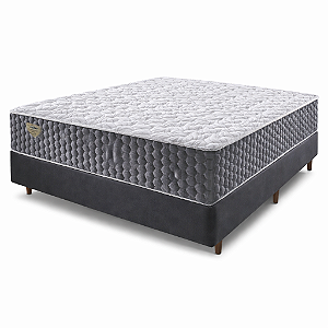 CONJUNTO: BOX + COLCHÃO MOLAS MENSACADAS - PRIVILEGE 2 - CASAL 138X188X73