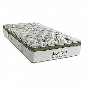 Colchão Herval  Monte Carlo HR Visco Bamboo - Solteiro 88x188x34