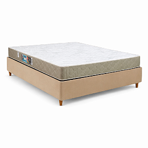 Conjunto: Cama box + Colchão Castor - Sleep Max - D33 Casal 138X188X63