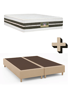 CONJUNTO: BOX + COLCHÃO CASTOR SILVER STAR - DOUBLE FACE - MOLAS TECNOPEDIC- KING 193 X 203 X 72